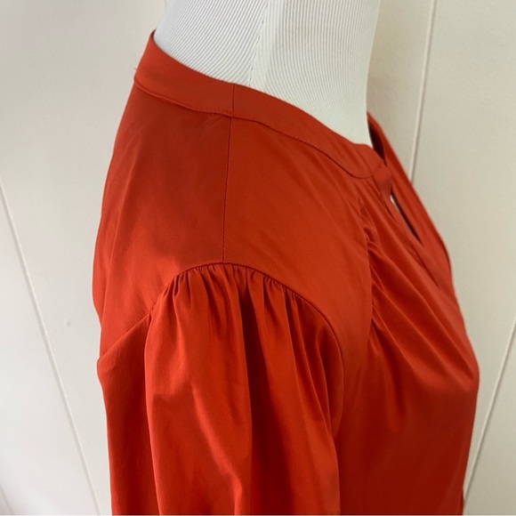 PUROTATTO Orange Tiered Maxi Dress W/ Tan Ribbon Size 44 US 6-8 Made In Italy - Picture 5 of 16